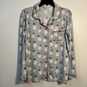The Royal Standard Women XL Santa‎ Print Pajama Top 6312